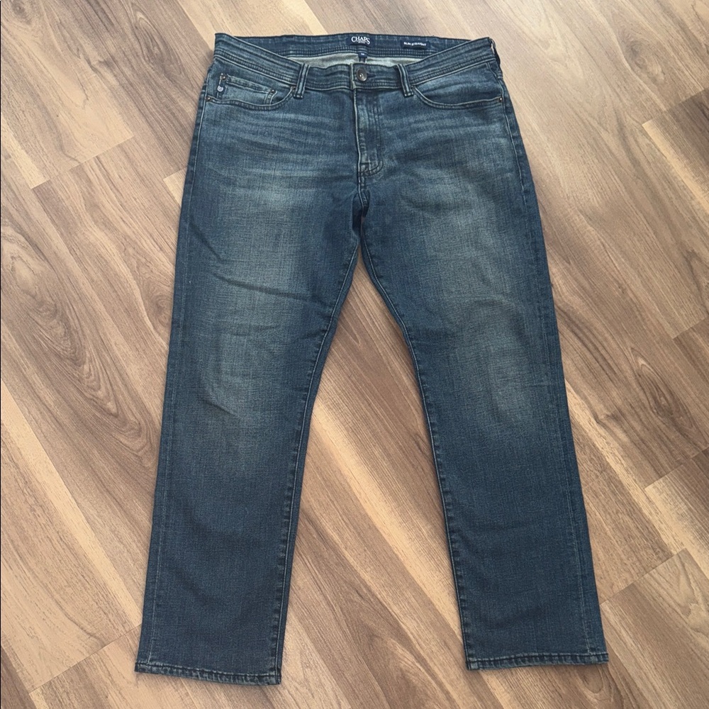 Chaps Men's Dark Blue Slim Straight Jeans 34/30 👖